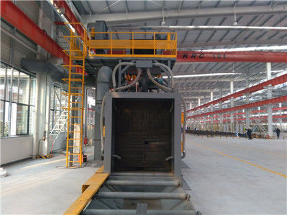 Passaggio di pulizia della struttura d'acciaio tramite la macchina di granigliatura del fascio di 4m/min H